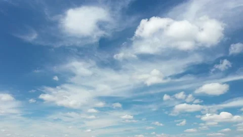 Blue sky with white clouds, bright, beautiful Stock Footage 140790970