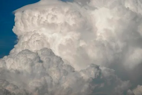 Blue sky with white clouds, clear blue sky with plain white cloud with space Stockfoto's