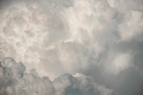 Blue sky with white clouds, clear blue sky with plain white cloud with space Foto stock