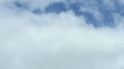 Blue sky white clouds. Cloud time lapse. Puffy fluffy white clouds. Stock Footage 157127743