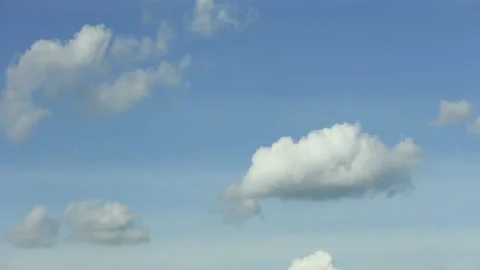 Blue sky white clouds. Cloud time lapse. Cumulus cloud cloudscape timelapse Stock Footage 170623489