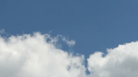 Blue sky white clouds. Clouds on real time. Stock Footage 170623813