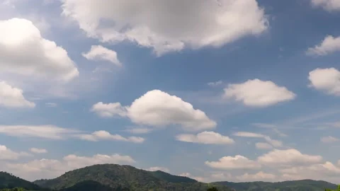 Blue sky white clouds Cloudscape timelapse Amazing summer blue sky Time Lapse in Stock Footage 171487113