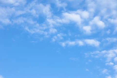 Blue Sky with White Clouds Cloudscape 스톡 사진
