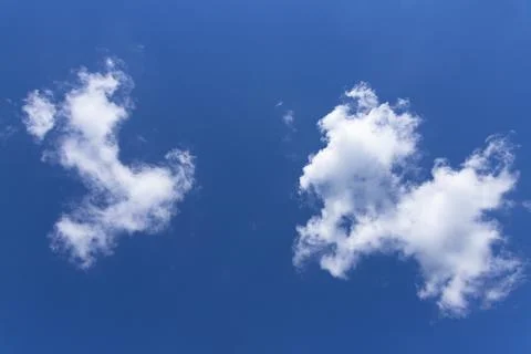 Blue sky with white clouds, cloudy landscape. Background. Stock Photos
