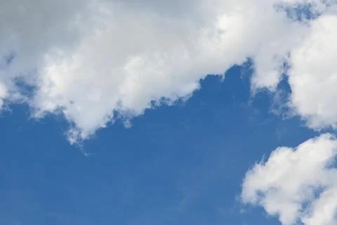 Blue Sky with White Clouds, Copy Space Background Photos