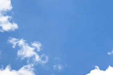 Blue Sky with White Clouds, Copy Space Background 写真素材