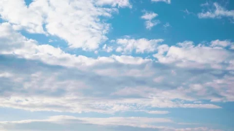 Blue sky with white clouds at daytime background Stock Footage 336083202