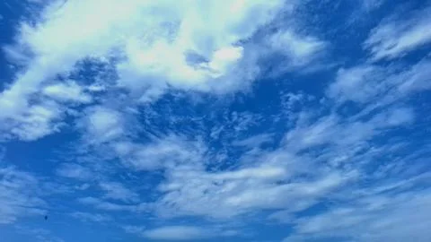 Blue Sky With White Clouds Daytime Background Photo Stock Photos