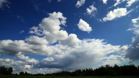 Blue sky white clouds. Fluffy white cloud. Cumulus cloud nature timelapse Vídeos de archivo 201534239