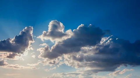 Blue sky with white clouds Video stock 39788034