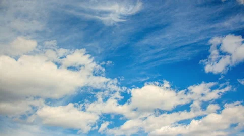 Blue Sky White Clouds Stock Footage 48596867