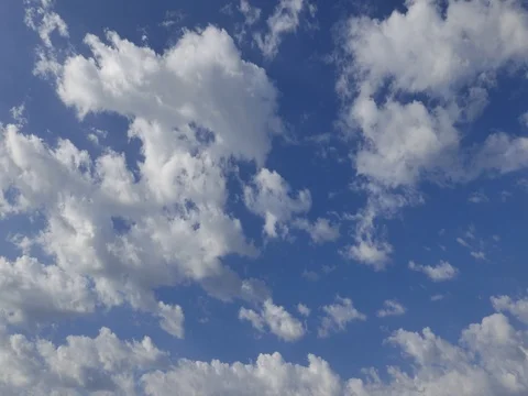 Blue sky &amp; white clouds Stock Footage 75674343