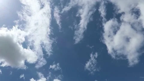 Blue sky with white clouds Stock Footage 133725224
