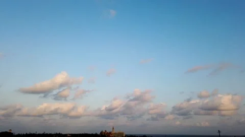 Blue sky white clouds Stock Footage 141471091