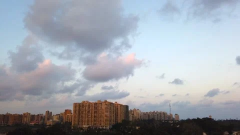 Blue sky white clouds Stock Footage 141471137