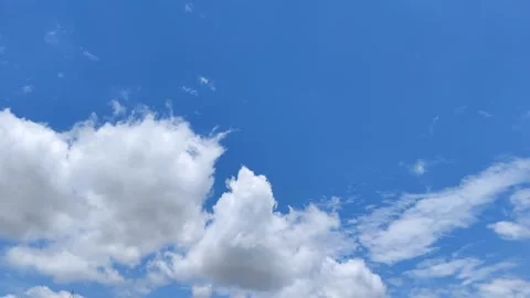 Blue sky with white clouds. Video stock 157760841
