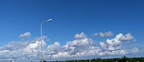 Blue sky with white Clouds. Stock Footage 162636463