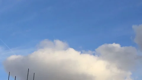 Blue Sky with white clouds Stock Footage 170386309