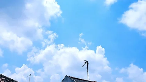 Blue sky with white clouds Stock Footage 303256445