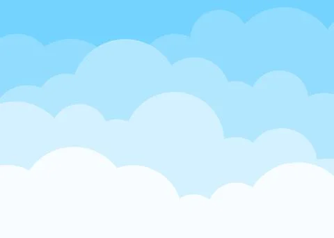 Blue sky with white clouds Stock Illustration