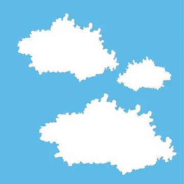 Blue sky with white clouds. Illustration. The clouds Stock Illustration
