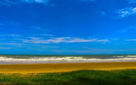 Blue sky with white clouds its beauty nature Foto stock