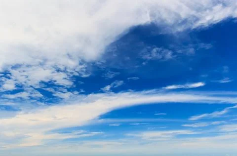 Blue sky with white clouds its beauty nature Stock Photos