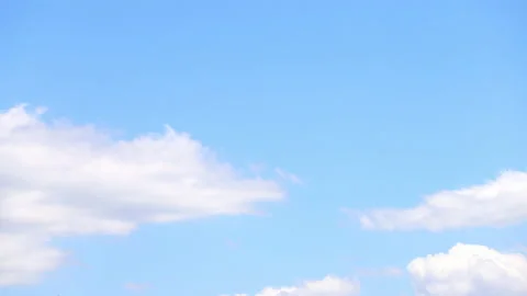 Blue sky white clouds, Landscape white clouds 4K, Cumulus cloud cloudscape Stock Footage 200950683