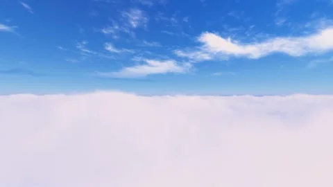 Blue sky, white clouds, morning glow and sunset dynamic time-lapse Stock Footage 288181905