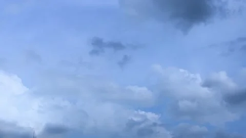 Blue sky with white clouds moving Stock-Footage 160111676