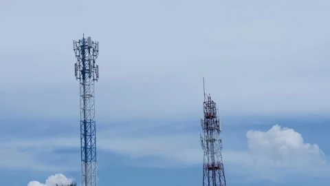 Blue sky with white clouds moving Stock-Footage 160111693