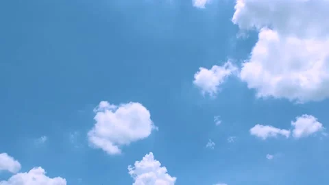 Blue sky with white clouds moving Stock-Footage 160111728