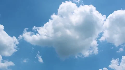 Blue sky with white clouds moving 動画素材 160111735