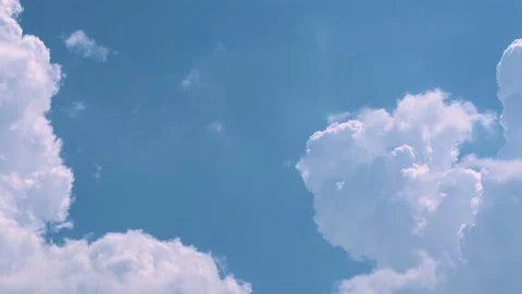 Blue sky with white clouds moving Stock-Footage 160111739