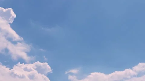 Blue sky with white clouds moving Stock-Footage 160111741