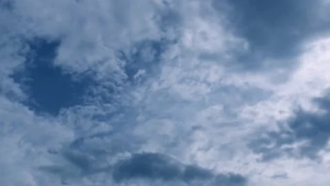 Blue sky with white clouds moving Stock-Footage 160111770