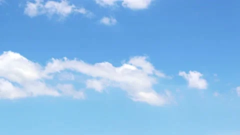 Blue sky with white clouds moving Stock-Footage 198566773