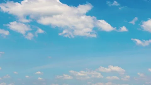 Blue sky with white clouds moving Stock-Footage 198566788
