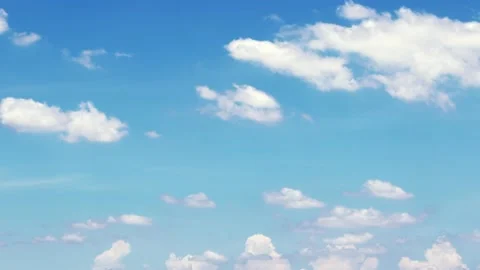 Blue sky with white clouds moving Stock-Footage 198566866