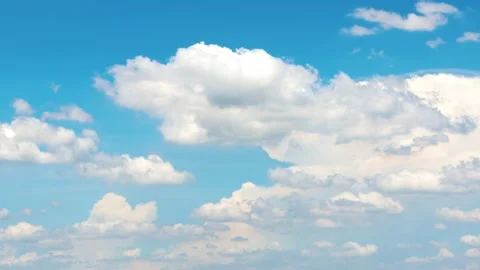 Blue sky with white clouds moving Stock-Footage 198566925
