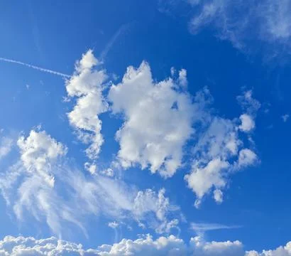 Blue sky with white clouds natural background Stock Photos