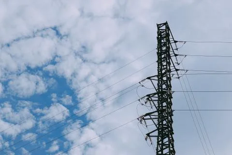 The blue sky with white clouds in the nature Stock Photos