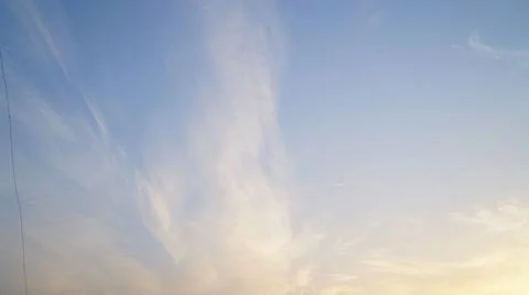 Blue sky with white clouds pattern. White light clouds floating in the blue s Stock Photos