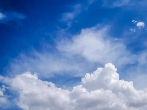 Blue sky with white clouds Stock Photos