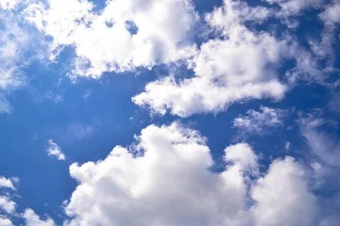 Blue sky with white clouds Foto stock