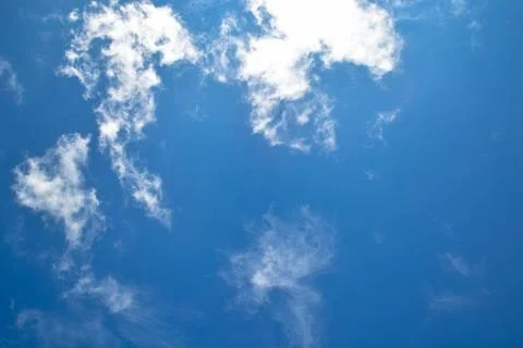 Blue sky with white clouds Foto stock