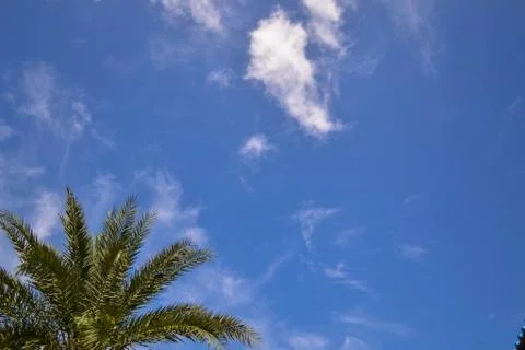 Blue sky with white clouds Stock Photos