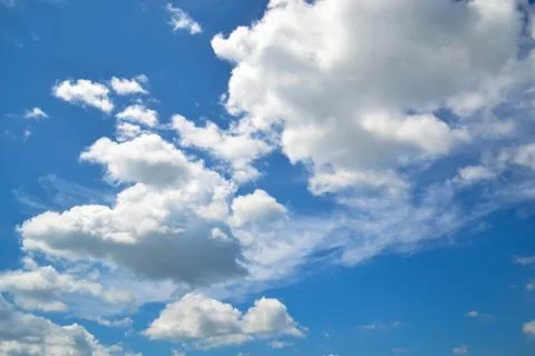 Blue sky with white clouds Foto stock
