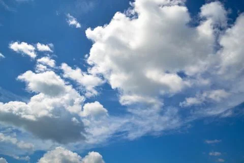 Blue sky with white clouds Foto stock